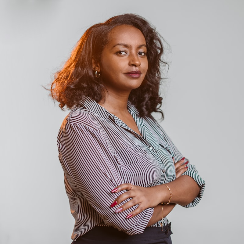 Retrato de cliente sorrindo