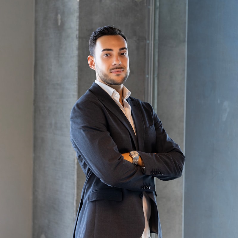 Retrato de cliente sorrindo