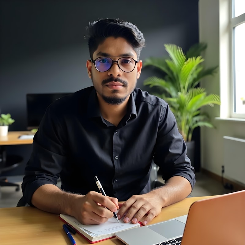 Retrato de cliente sorrindo